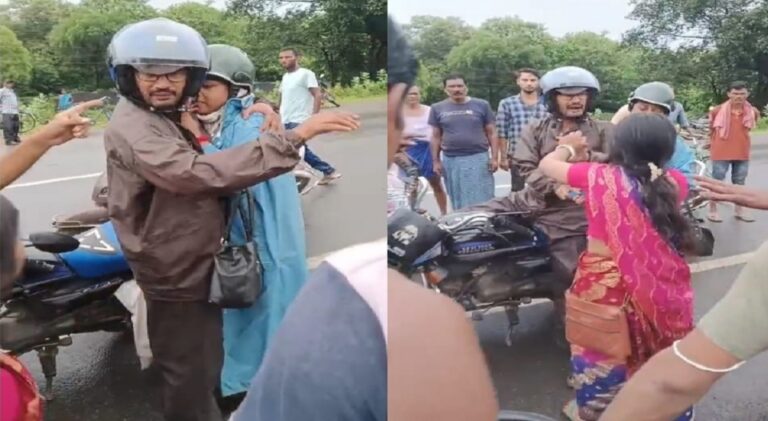 चांडिल में सड़क पर हाई वोल्टेज ड्रामा, पत्नी ने पति और दूसरी महिला को चप्पल से जमकर पीटा