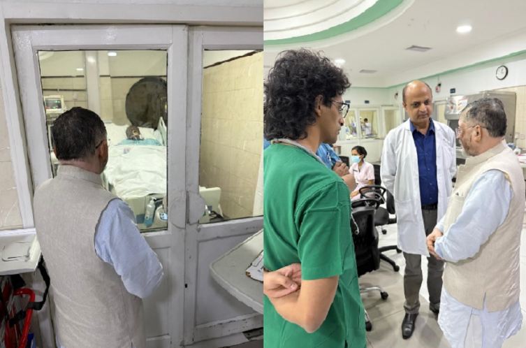 मंत्री रामदास सोरेन का हाल जानने दिल्ली पहुंचे राज्यपाल संतोष गंगवार